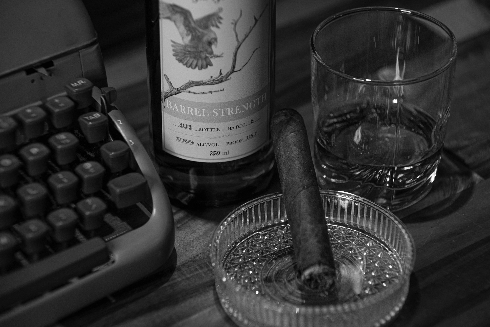 BW Bottle with Cigar